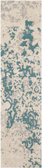 Coalville Modern Teal Blue/Silver Area Rug