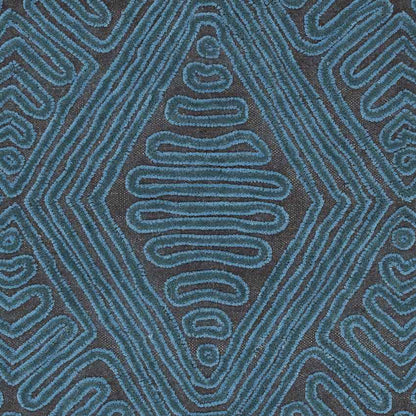 Winchester Modern Blue/Black Area Rug