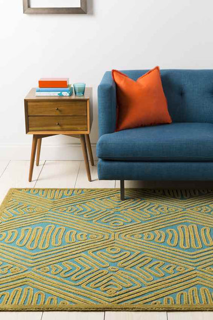 Winchester Modern Green/Blue Area Rug