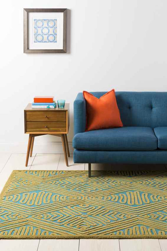 Winchester Modern Green/Blue Area Rug