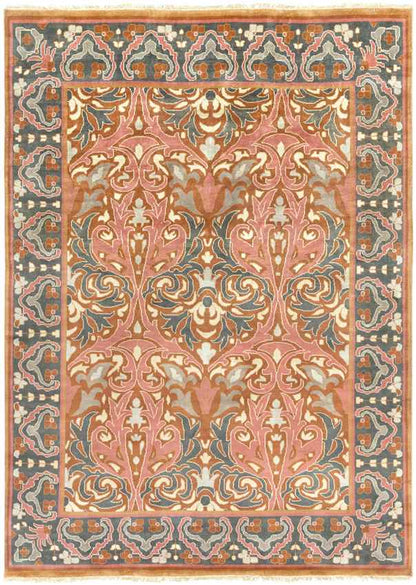 Worth Traditional Pink/Gray Area Rug