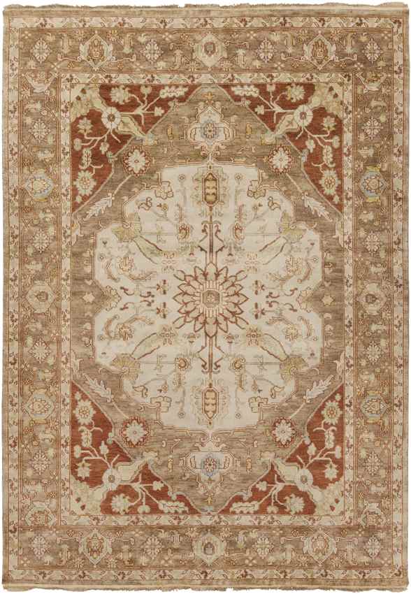 Gladstone Traditional Camel/Burnt Orange Area Rug