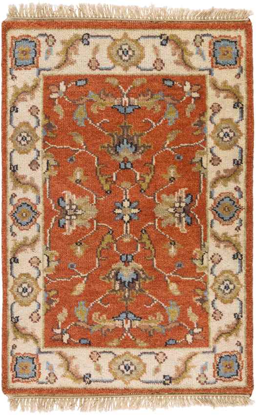 Grandview Traditional Burnt Orange Area Rug