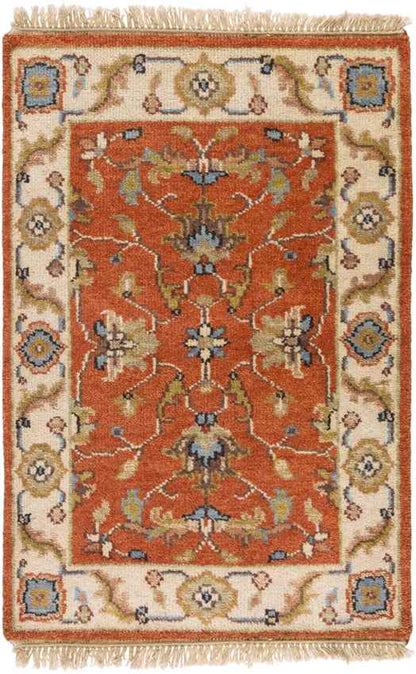 Grandview Traditional Burnt Orange Area Rug