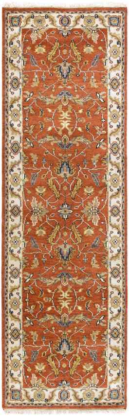 Grandview Traditional Burnt Orange Area Rug