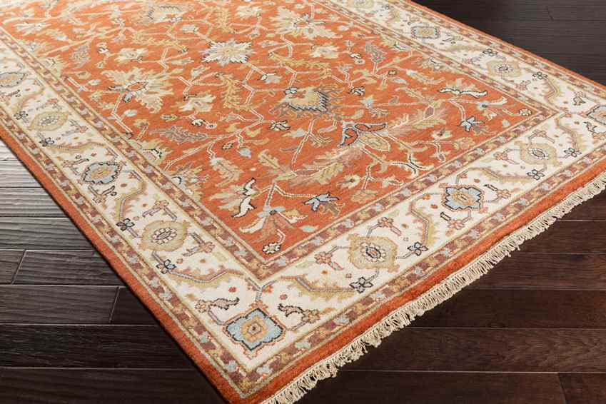 Grandview Traditional Burnt Orange Area Rug