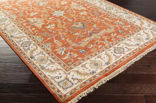 Grandview Traditional Burnt Orange Area Rug