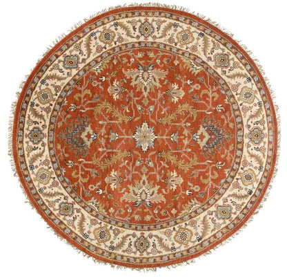 Grandview Traditional Burnt Orange Area Rug