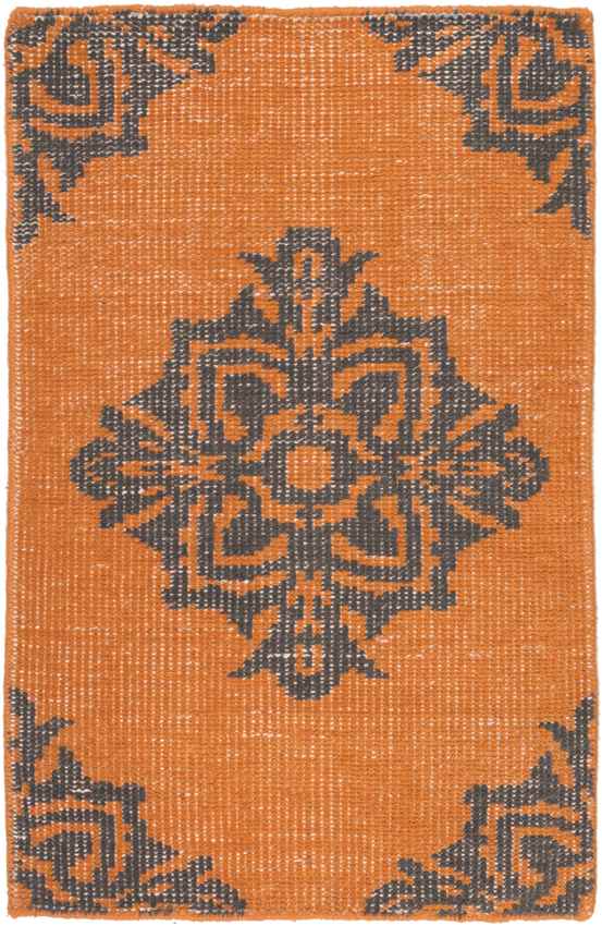 Benld Traditional Burnt Orange Area Rug