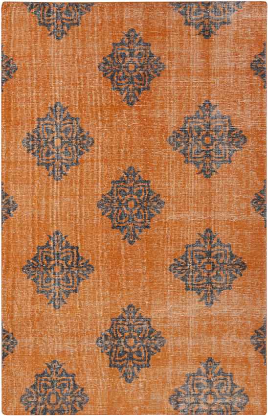 Benld Traditional Burnt Orange Area Rug