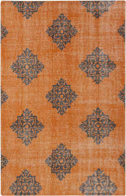 Benld Traditional Burnt Orange Area Rug