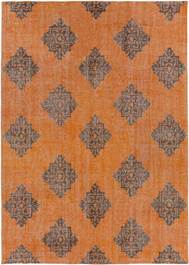 Benld Traditional Burnt Orange Area Rug