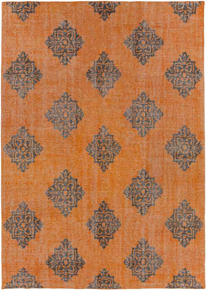 Benld Traditional Burnt Orange Area Rug