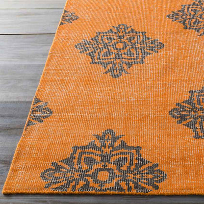 Benld Traditional Burnt Orange Area Rug