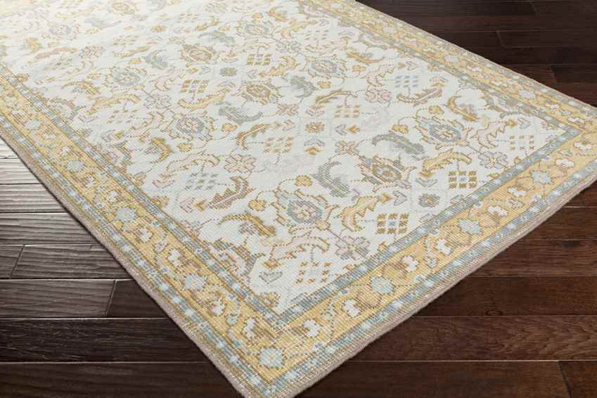 Treherne Traditional Beige/Blue Area Rug