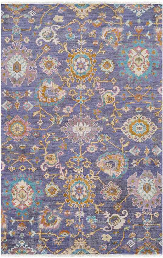 Crawley Traditional Dark Purple/Mauve Area Rug
