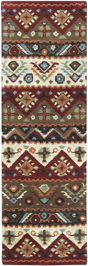 Crewkerne Rustic Dark Red Area Rug