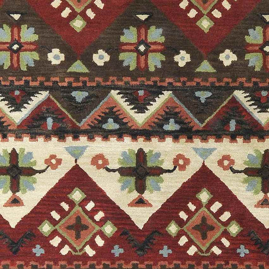 Crewkerne Rustic Dark Red Area Rug