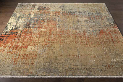 Mitcham Modern Burnt Orange Area Rug