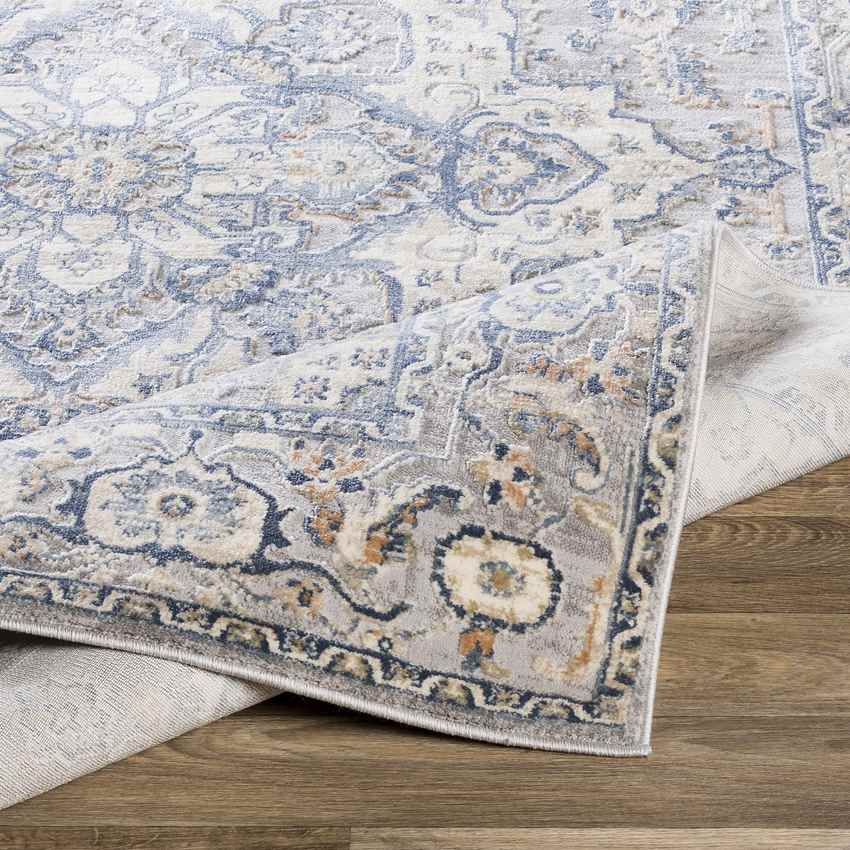 Raunds Traditional Dark Blue Area Rug