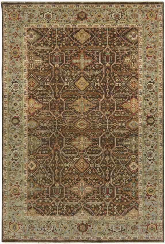 Reigate Traditional Dark Brown Area Rug