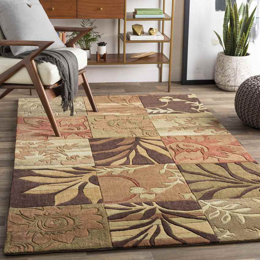 Carstairs Modern Burnt Orange Area Rug