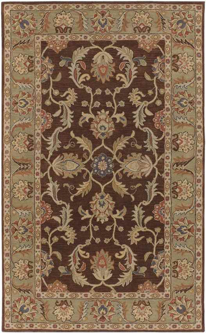 Daysland Traditional Dark Brown Area Rug