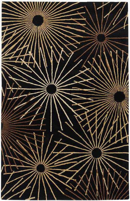 Fox Creek Modern Black Area Rug