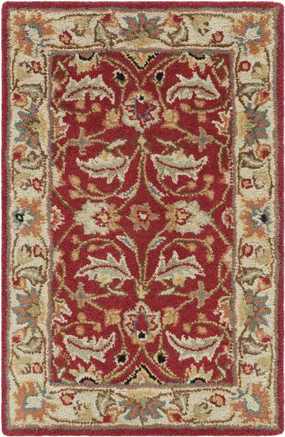 Cochrane Traditional Dark Red Area Rug