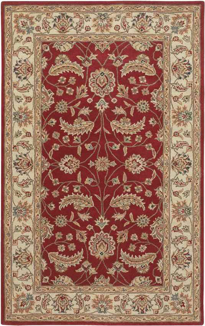 Cochrane Traditional Dark Red Area Rug