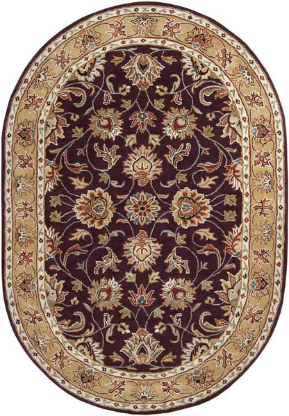 Paris Traditional Burgundy Area Rug