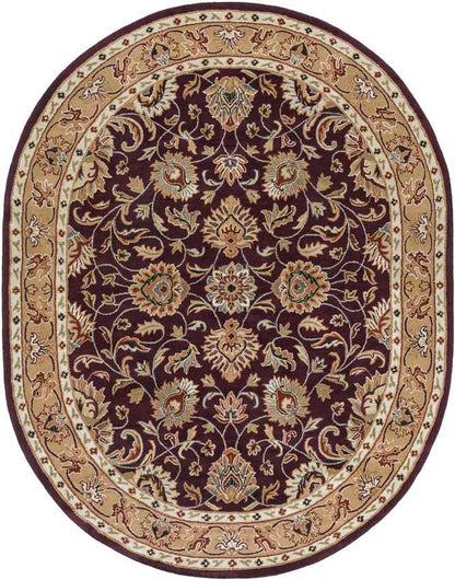 Paris Traditional Burgundy Area Rug
