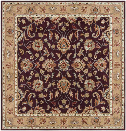 Paris Traditional Burgundy Area Rug