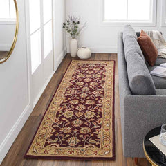 Paris Traditional Burgundy Area Rug