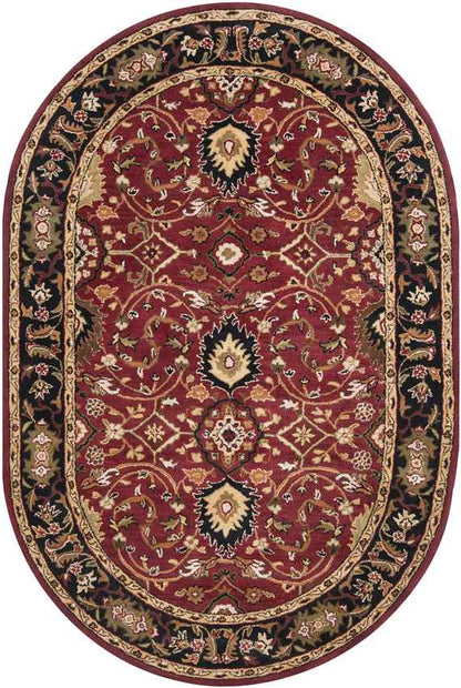 Hardisty Traditional Burgundy Area Rug
