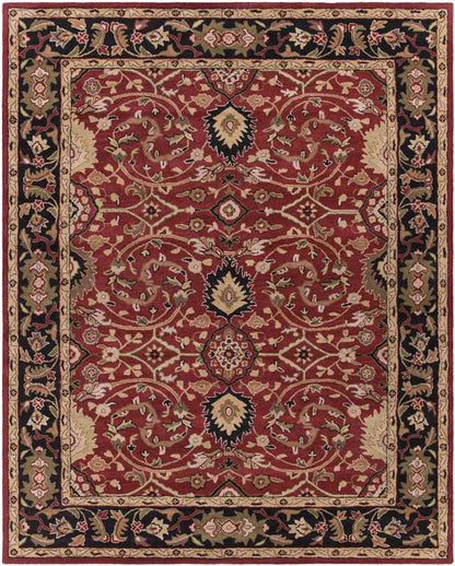 Hardisty Traditional Burgundy Area Rug
