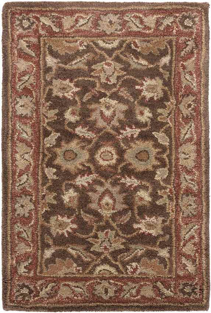 Irricana Traditional Dark Brown Area Rug