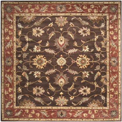 Irricana Traditional Dark Brown Area Rug