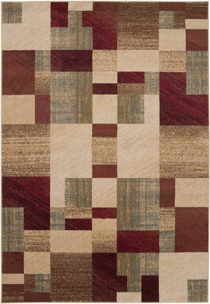 Redcliff Modern Dark Red Area Rug