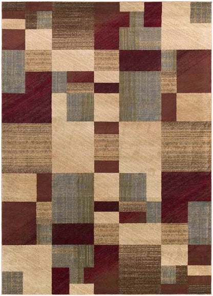 Redcliff Modern Dark Red Area Rug