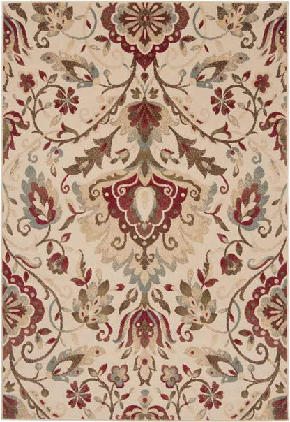 Stavely Traditional Dark Red Area Rug