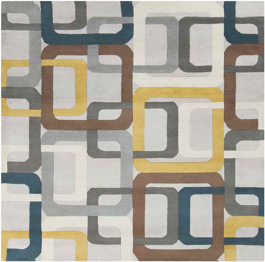 Tofield Modern Gray/Ivory/Mustard Area Rug