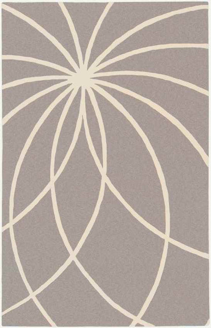Falher Modern Gray/Cream Area Rug