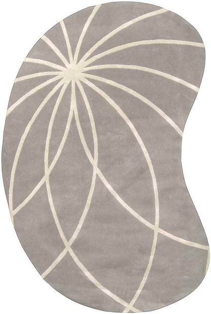 Falher Modern Gray/Cream Area Rug