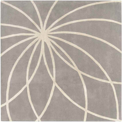 Falher Modern Gray/Cream Area Rug