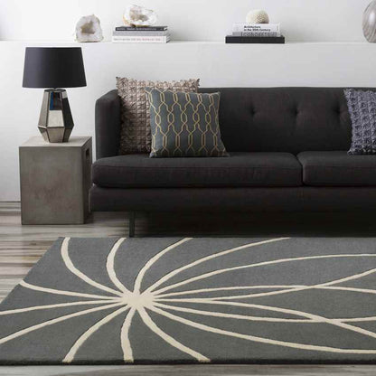 Falher Modern Gray/Cream Area Rug