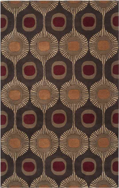 Viking Modern Dark Brown Area Rug