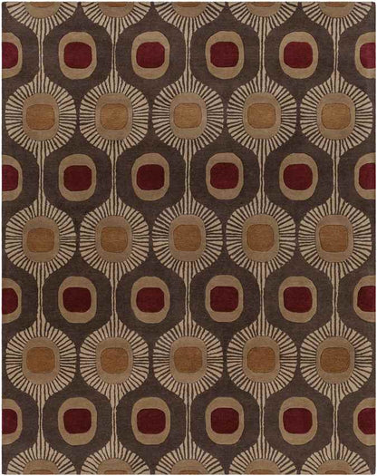 Viking Modern Dark Brown Area Rug