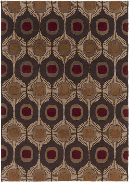Viking Modern Dark Brown Area Rug