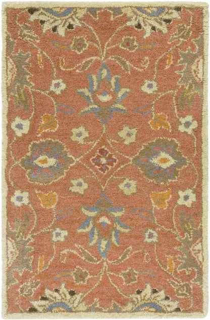 Eckville Traditional Rust Area Rug